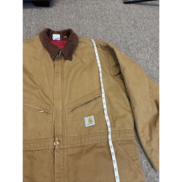 Carhartt Men’s Insulated Coveralls Size 52 Reg X01 BRN USA Vintage - UNION Made - Picture 5 of 13